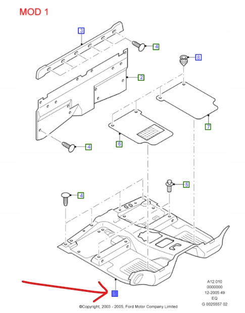 фото №1, Мат підлога ford ranger mk4 dwudrzwiowy 1999-2007