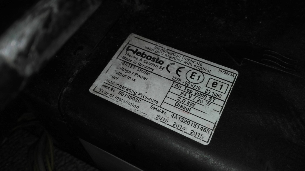 фото №2, Webasto renault midlum premium dxi air top 2000 st