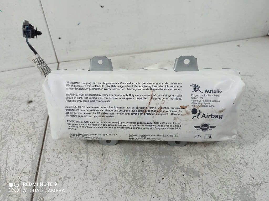 фото №1, Подушка безопасности подушка пассажира 275573502 mini r56