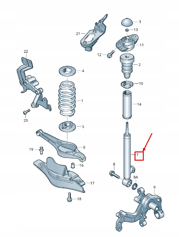 фото №1, Audi q3 8u rear правий gas shock абсорбер 5n0513046d