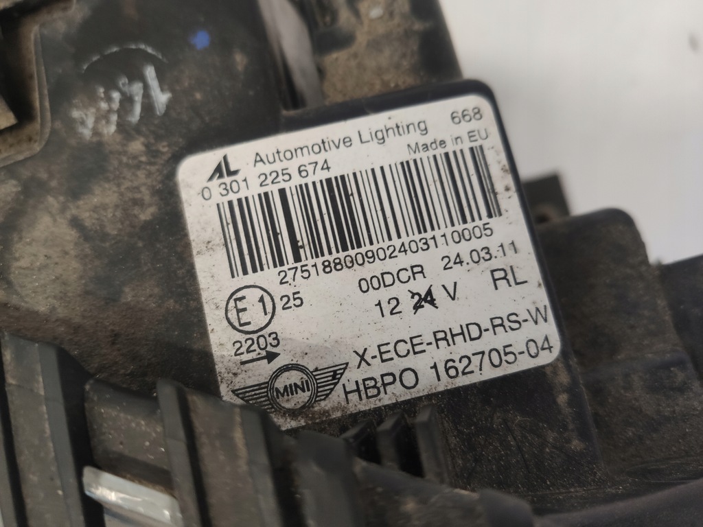 фото №3, Mini r56 r57 lift лампа правый перед ксенон anglik