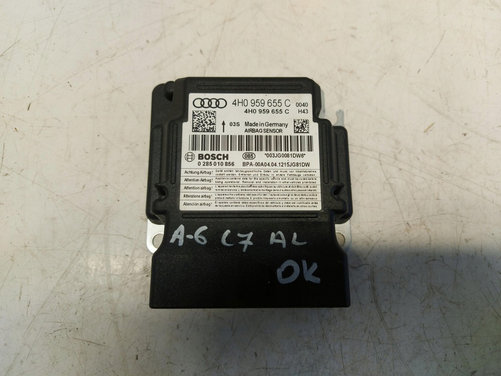 фото №1, Audi a6 c7 allroad модуль датчик подушка безопасности 4h0959655c
