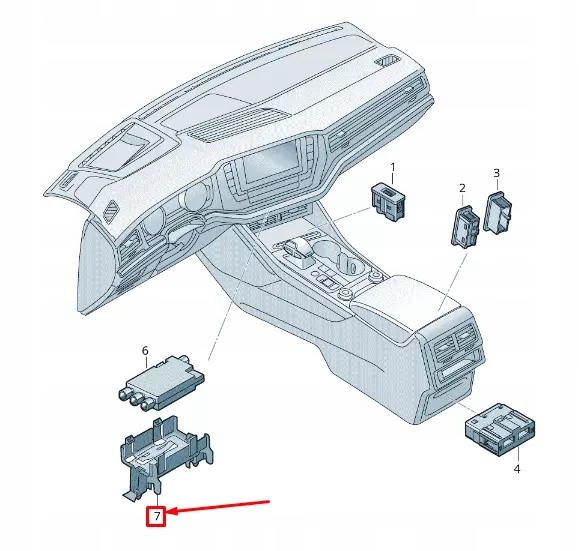 фото №1, Vw touareg cr usb hub кронштейн 760035643