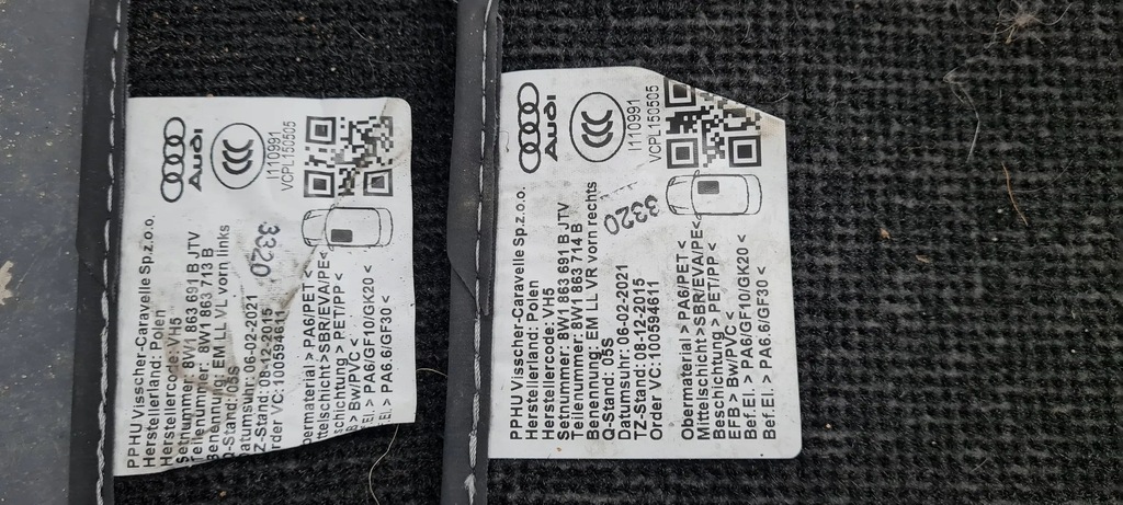 фото №10, S5 8w lift a5 коврик коврики велюровые перед задняя комплект a4 b9 8w s4