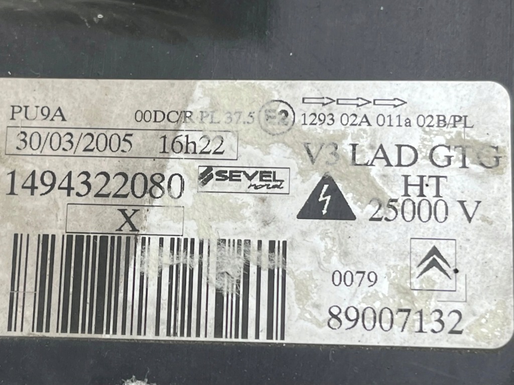 фото №7, 2003 citroen c8 фара 1494322080