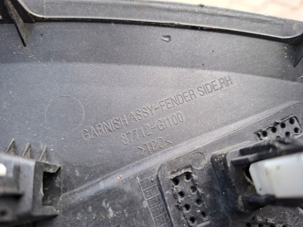 фото №11, Молдинг крыла перед передняя правая hyundai ioniq 5 v pdc 87712-gi100