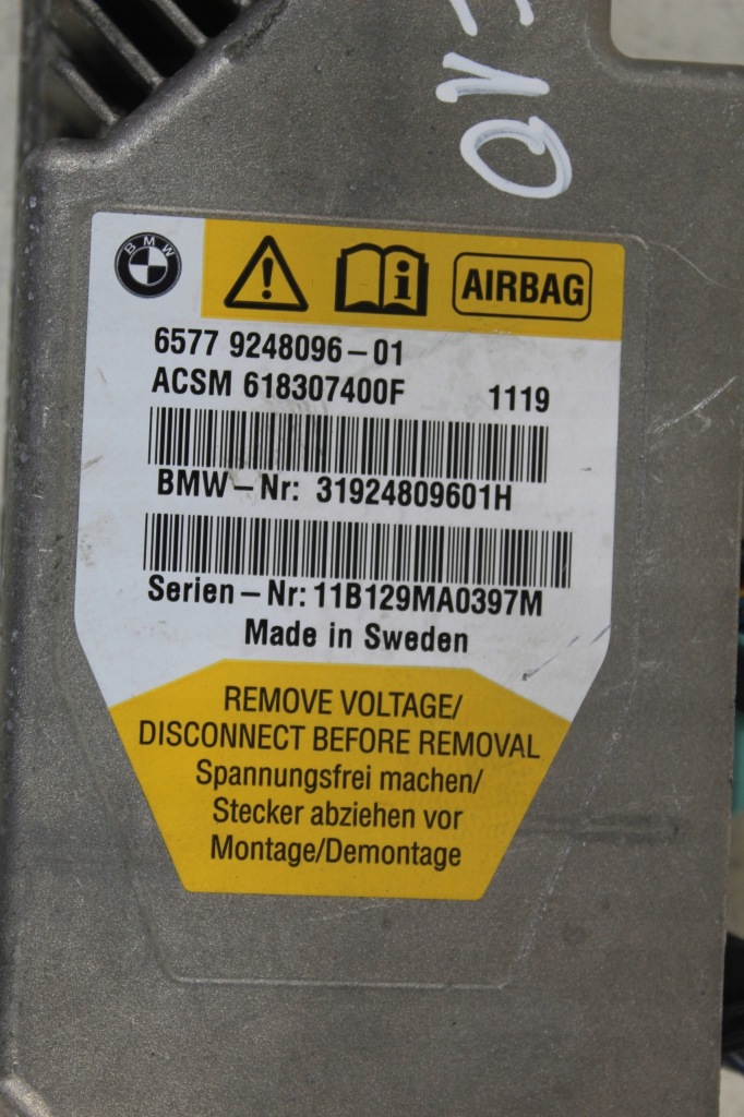 фото №3, Модуль датчик подушка безпеки bmw f10 f11 9248096