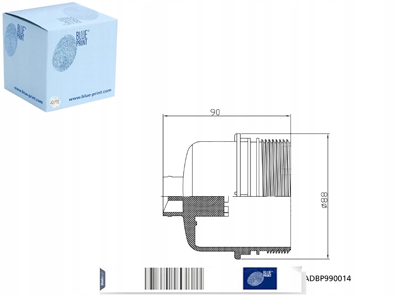 Blue print корпус фильтра масла alfa romeo mito, fiat punto, doblo, ford ka с Разборки
