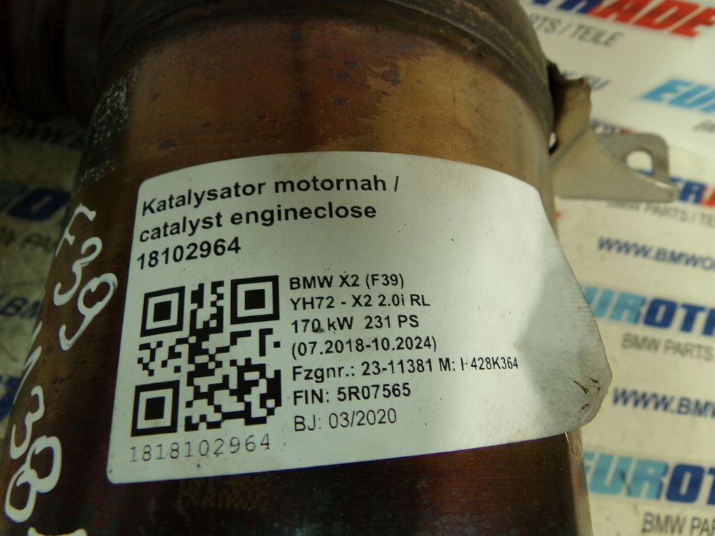 фото №8, Bmw f39 f45 f48 каталізатор 9468898 8654554