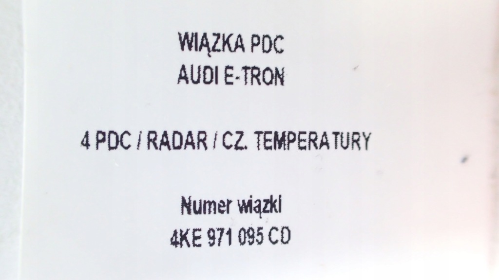 Купить Новая жгут перед 4pdc cz. температуры audi e-tron 4ke971095cd + датчик