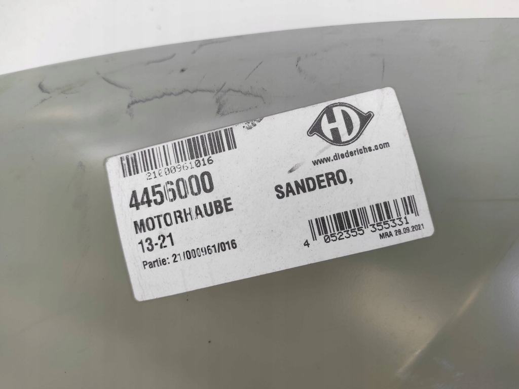 фото №8, Капот крышка двигателя dacia sandero 4456000