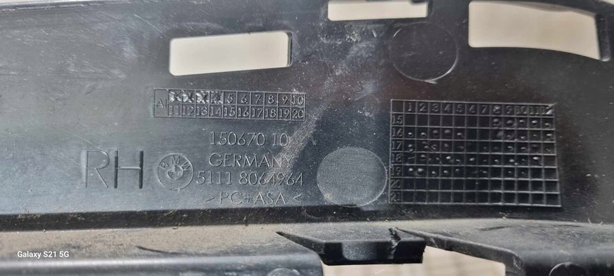 фото №5, Решётка бампера bmw 5 g30/g31 m-pakiet правая