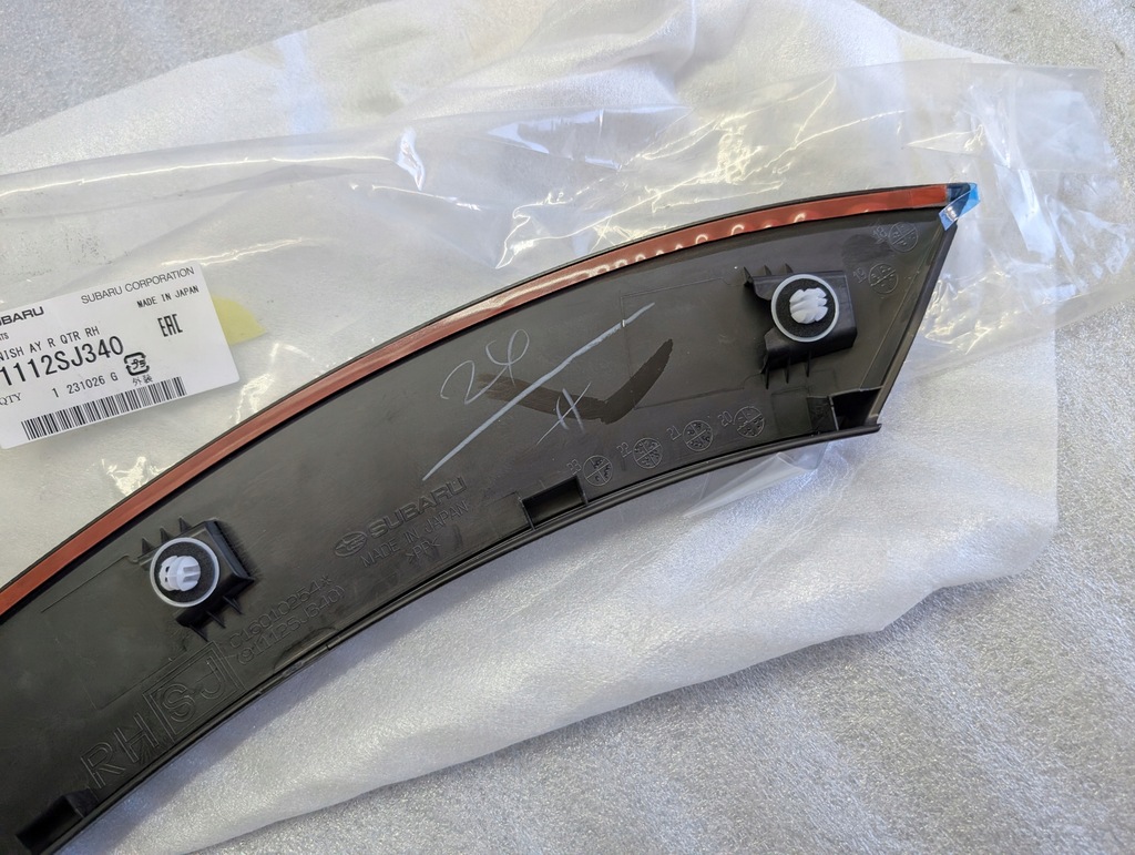 фото №6, Subaru forester v 5 18- молдинг крыла правый задняя 91112sj340 nowa оригинал
