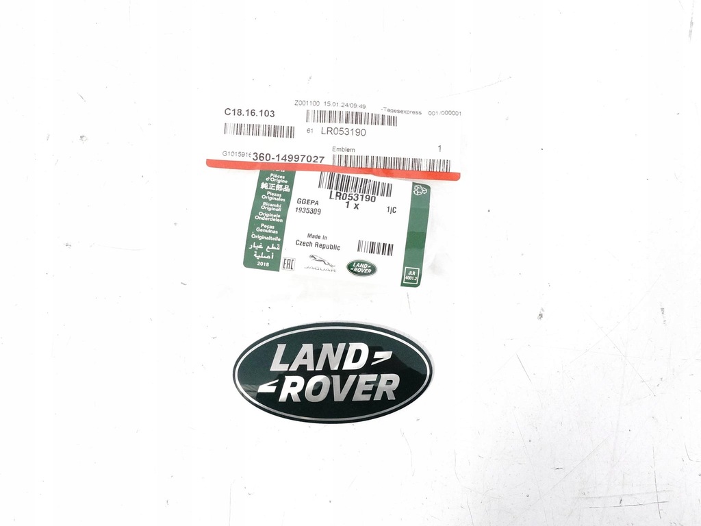 фото №1, Land rover discovery l462 range rover l405 velar емблема решітка радіатора новий org
