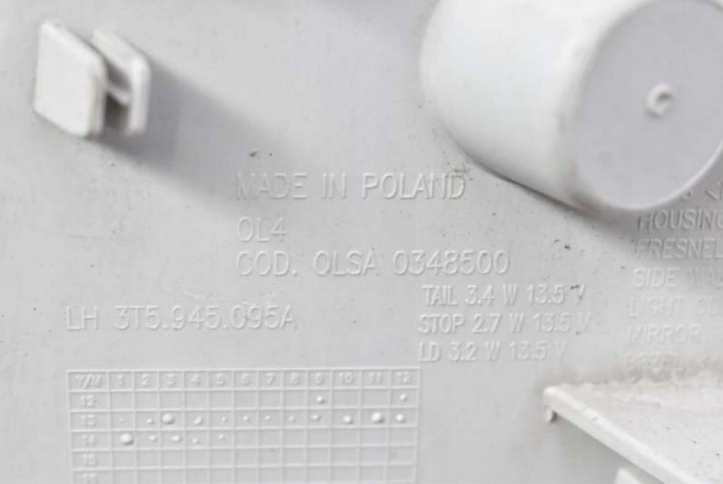 фото №9, Лампа ліва задня задня 3t5945095a skoda superb 2 ii lift 08-15