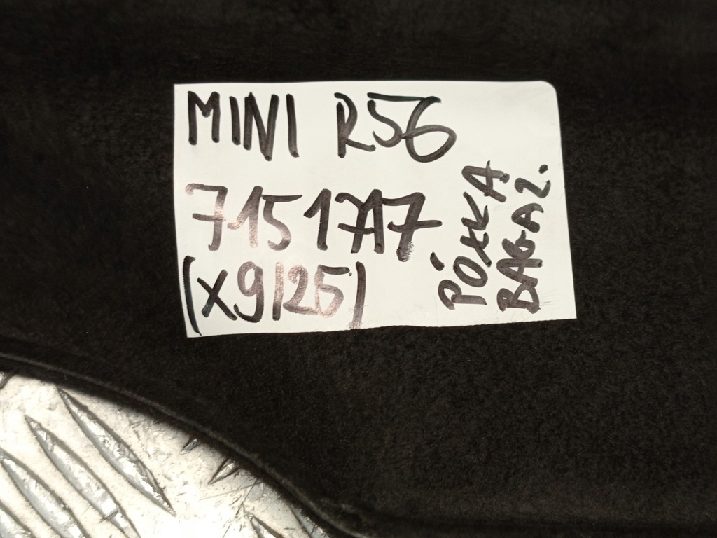 фото №9, Mini оригинальный номер 7151717 r56 r56 lci полка багажника ii