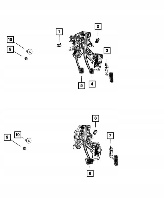 фото №6, Педаль тормоза педаль ускорения jeep wrangler jl gladiator jt