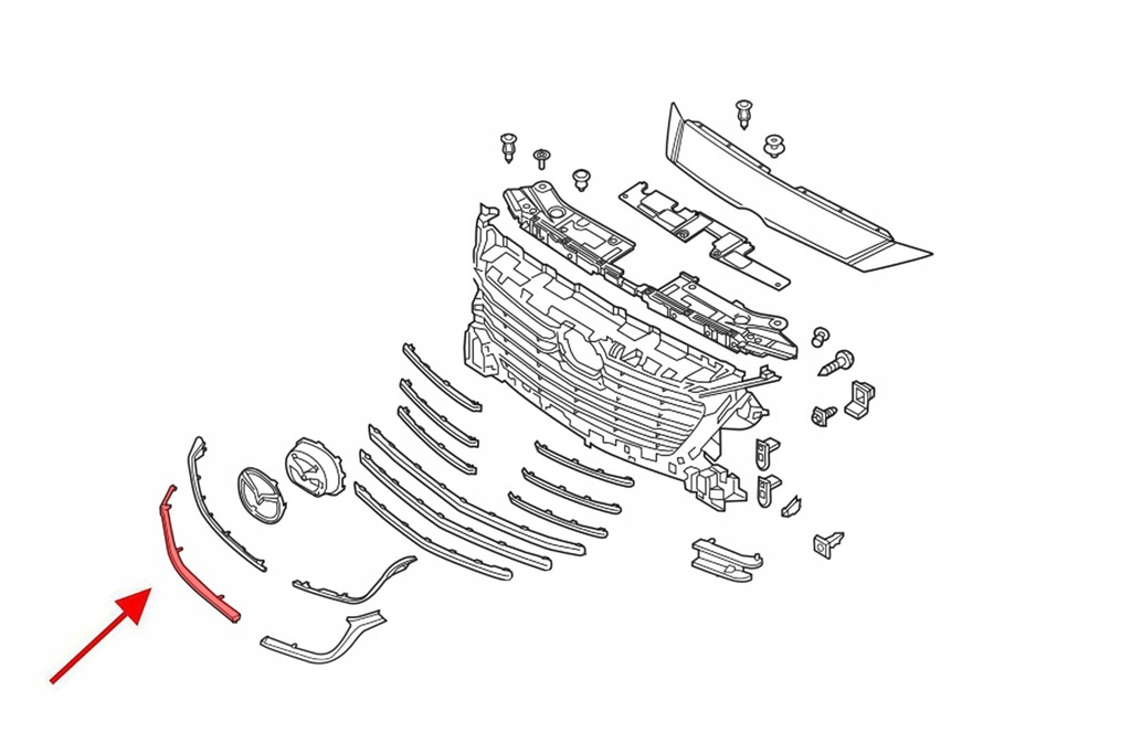фото №11, Mazda 3 iii bn 2016-18 хромированная молдинг решётка радиатора правая b63b507j1a