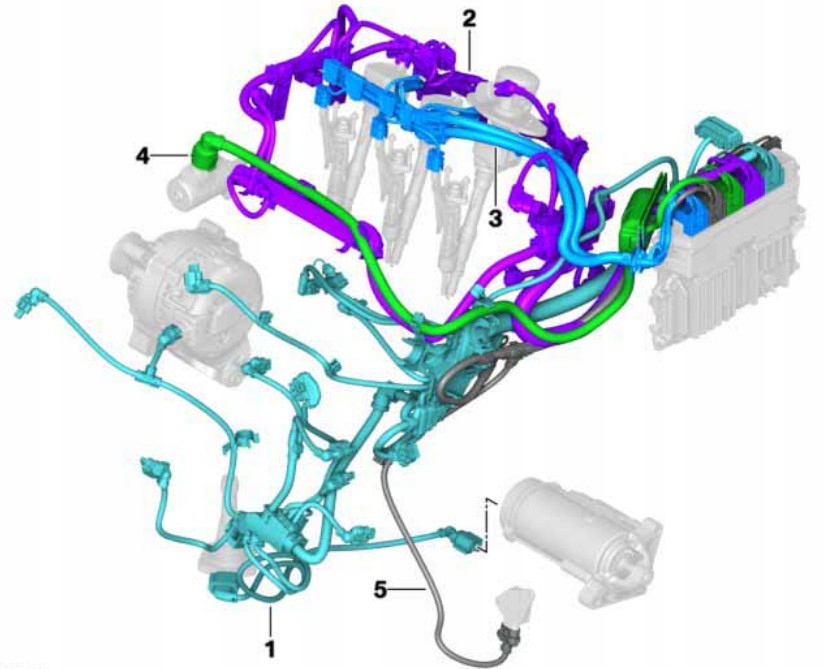 фото №9, Bmw f40 f44 x1 f48 x2 f39 b38a15a b38c жгут трубопровод электропроводка двигателя