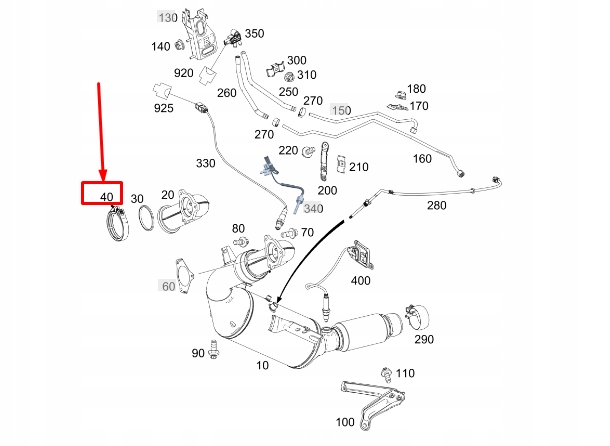 Купити Listingmb sprinter 907 хомут труби випускної передньої a0029955702