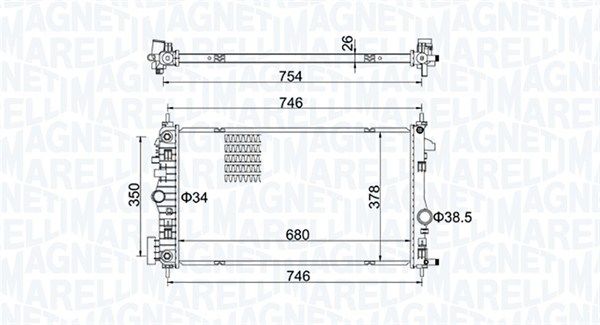 350213152300 magneti marelli радіатор Ціна