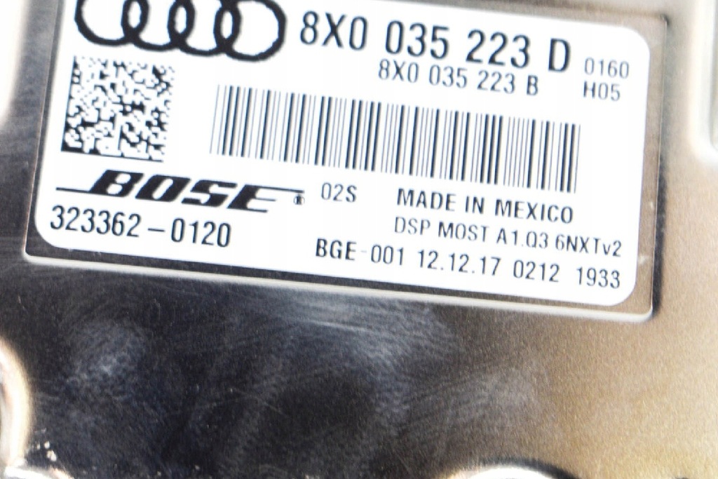фото №5, Audi q3 8u усилитель звука bose 8x0035223d 8x0035223b 323362-0120 2018