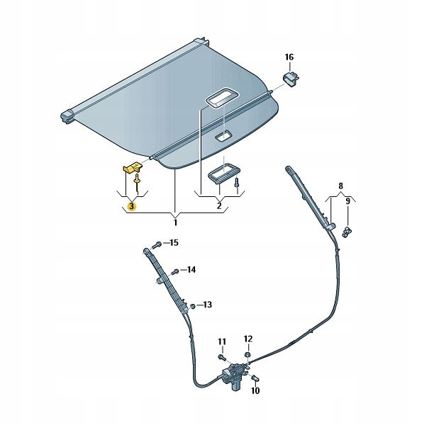 фото №1, Набір ремонтний задній шторка багажника audi q8 оригінал aso