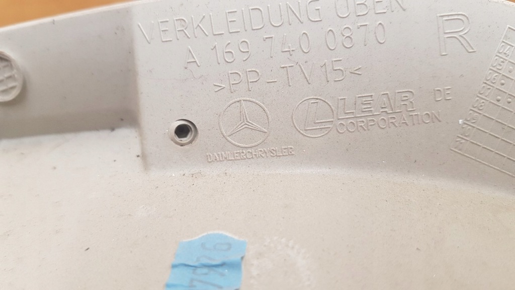 фото №3, Защита крышки багажника задняя пара mercedes w245