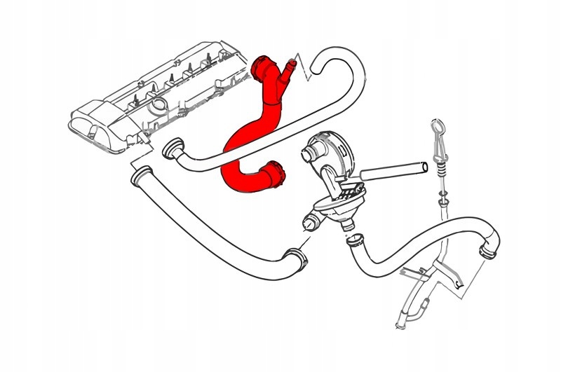 Skv germany 43skv333 патрубок, вентиляція коробки колінчастого вала Оригінал
