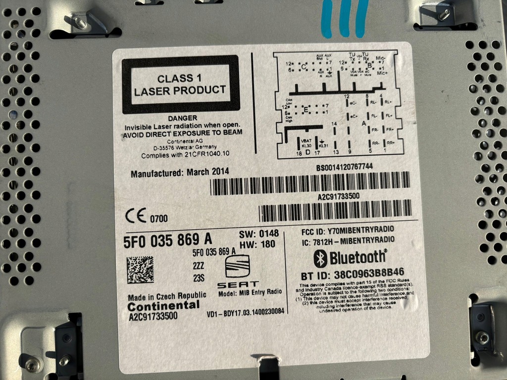 фото №3, Seat leon iii радио 5f0035869a