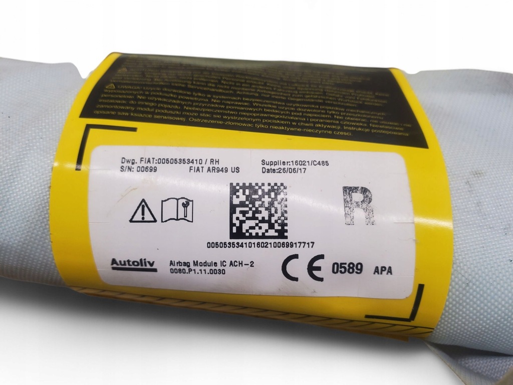 фото №5, Alfa romeo stelvio 00505353410 права сторона подушки безпеки повітряні