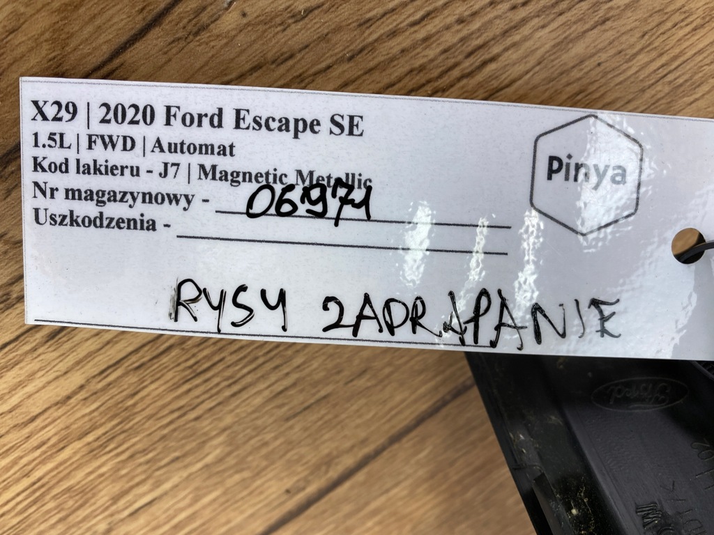 фото №12, Молдинг крила підкрилок лівий перед ford escape 2020+ kuga mk3 usa