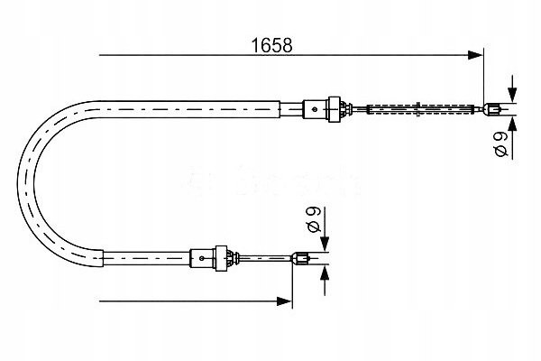 фото №2, Bosch трос гальма ручного dacia sandero renault