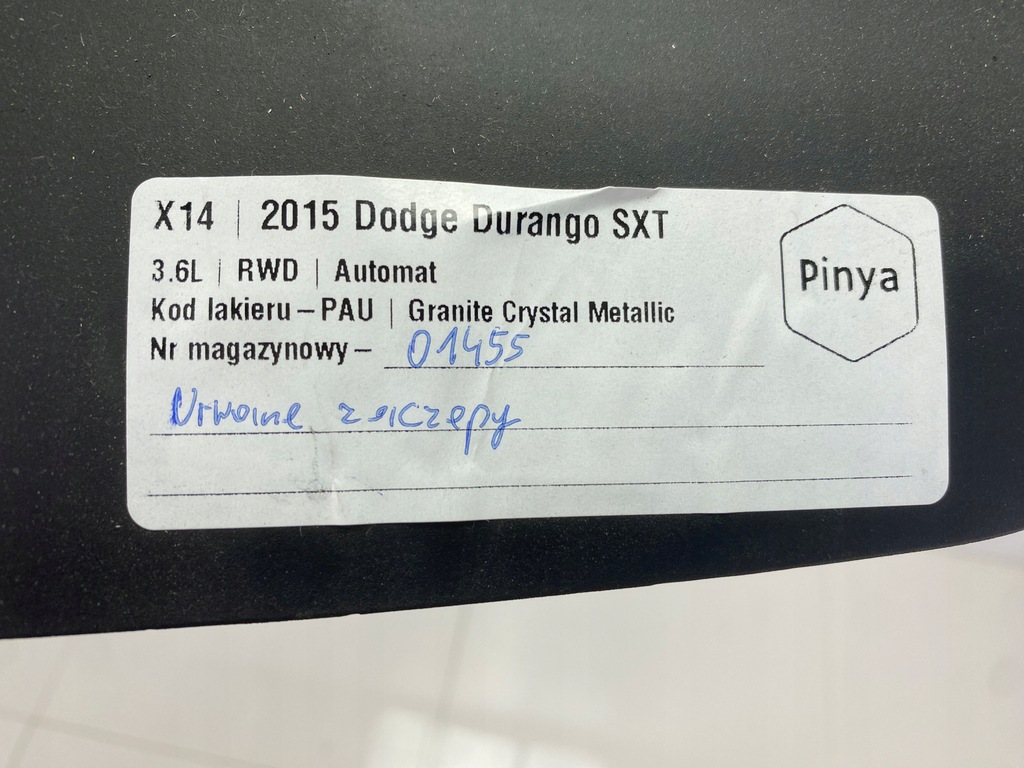 фото №8, Жабо внутрішнє панель приладів dodge durango 3.6l 2014+ usa