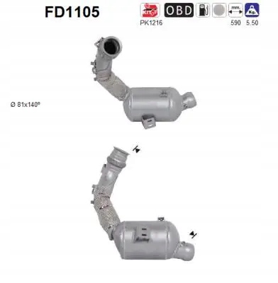 фото №2, Фільтр часток твердих fap dpf fd1105 as mercedes