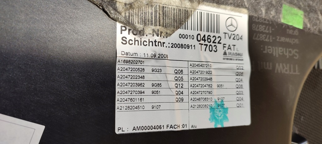 фото №10, Mercedes glk x204 обшивка обивка левый перед