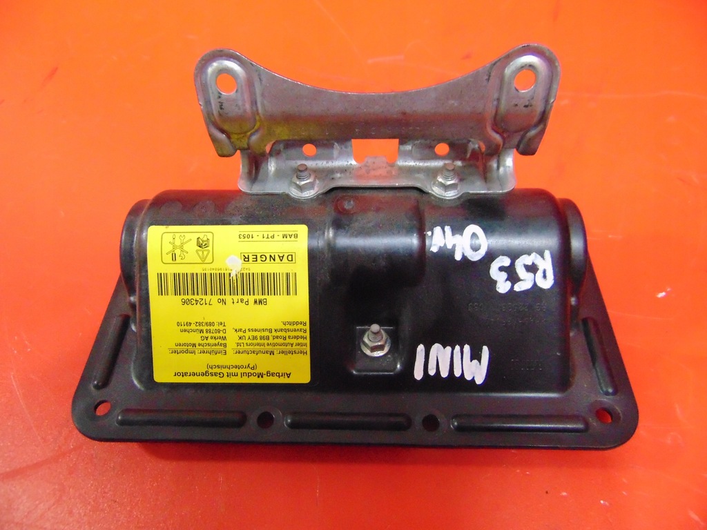 фото №2, Mini cooper s r53 r50 r52 подушка подушка безпеки пасажира 7124306