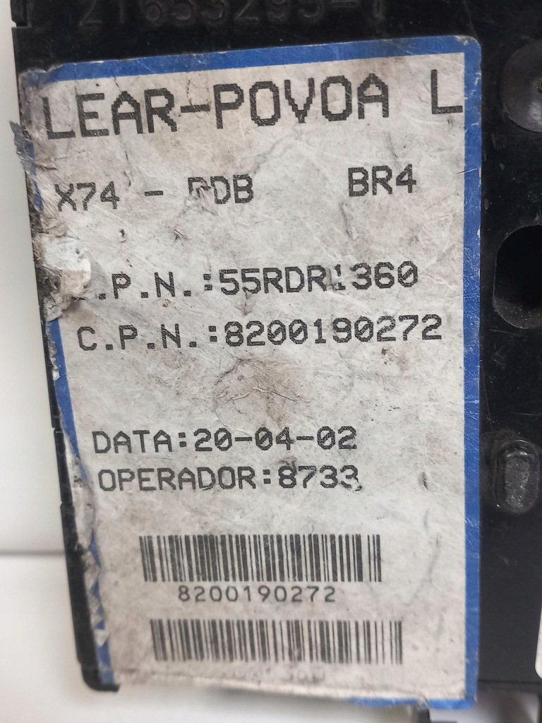 Блок управления модуль bsi renault laguna ii 1.9 dci 8200190272 01-07 Оригинал