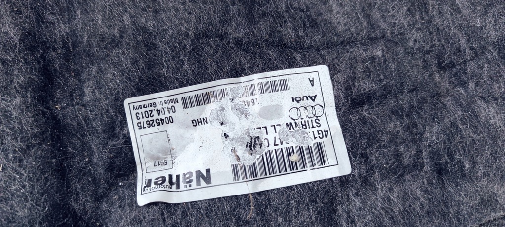 фото №5, Шумоізоляція стіни перегородки audi a6 c7 4g1863947