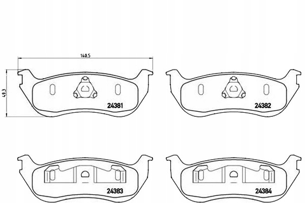 фото №1, Brembo тормозные колодки тормозной. ford explorer 01-02 задняя