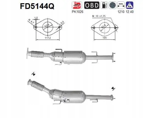 Фильтр частиц твердых fap dpf fd5144q as Цена