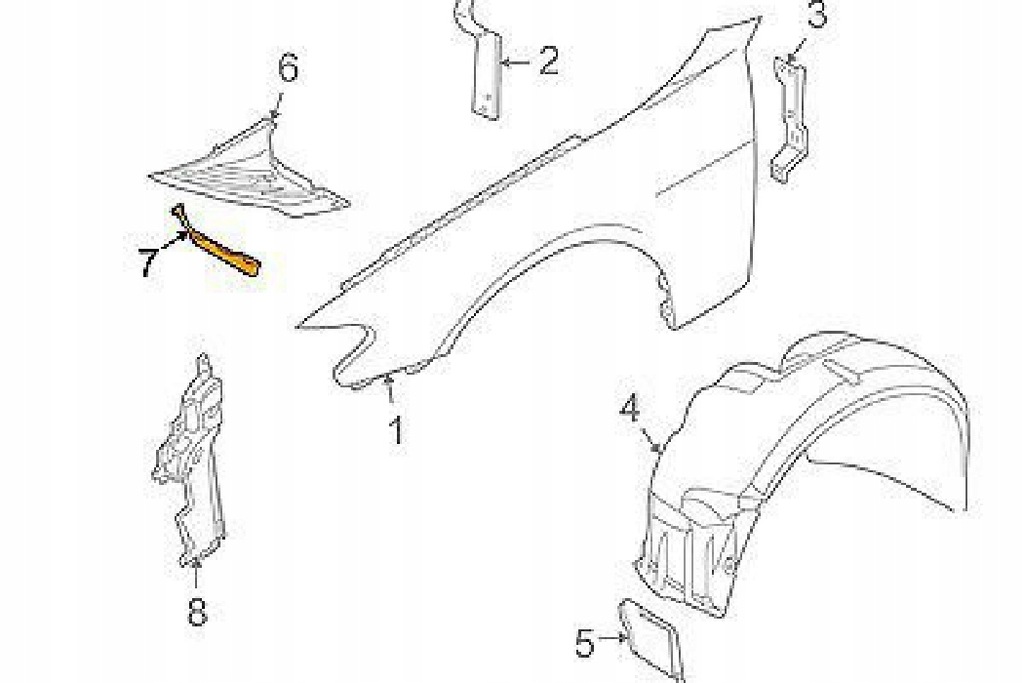 фото №8, Bmw 7 e65 дефлектор лівий 51717027445 новий оригінальний