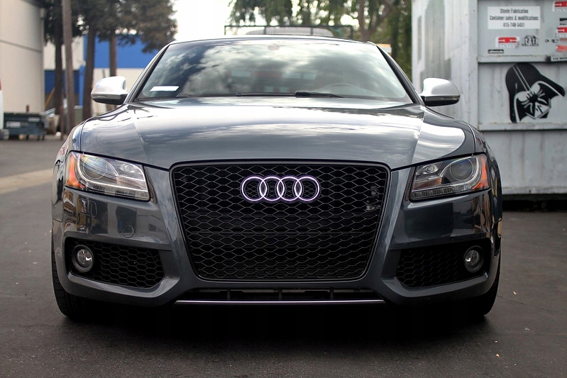 фото №10, Решётки противотуманных фар audi a5 8t 07-12 rs5 look решётка w бампер чёрный блеск