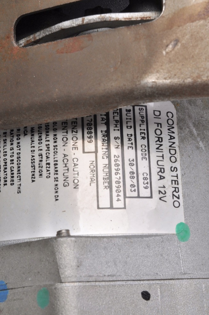 фото №7, Fiat panda ii 1.2 колонка трансмиссия рулевая europa 51708899 26101916