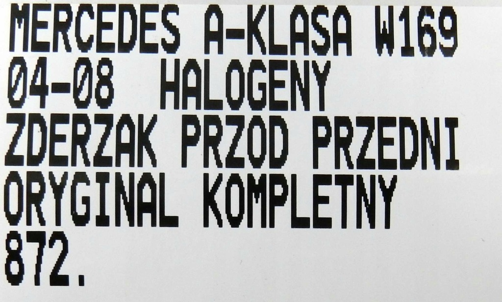 фото №16, 872.zderzak передній протитуманні фари mercedes a-klasa w169