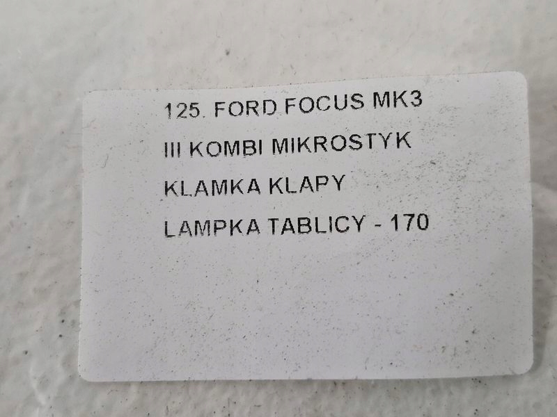 фото №6, Focus mk3 3 kombi мікровимикач кнопка кришки багажника підсвітка номерного знака