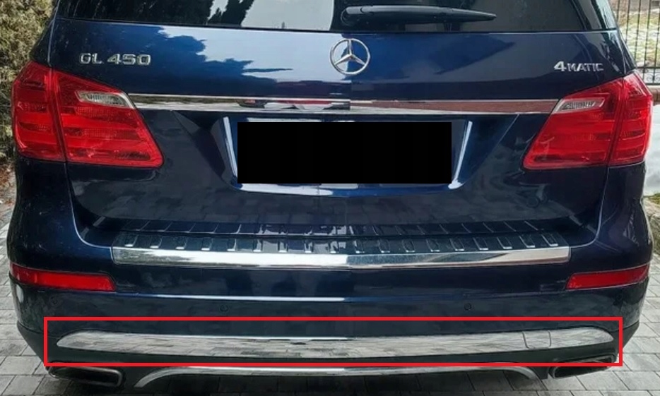 фото №15, Mercedes gl 2012-2015 gle 2015-2019 x166 w166 молдинг+ заглушка хром задняя оригинальный номер