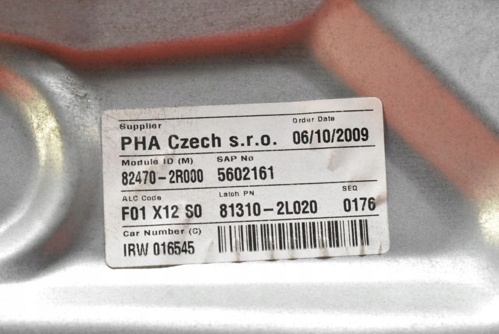 фото №5, Підйомник скло лівий перед eu 824502r000 hyundai i30 1 i 07-10