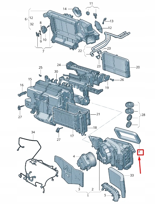 фото №1, Audi q8 4mn прокладка корпус вентилятор hvac rhd 4m2819229
