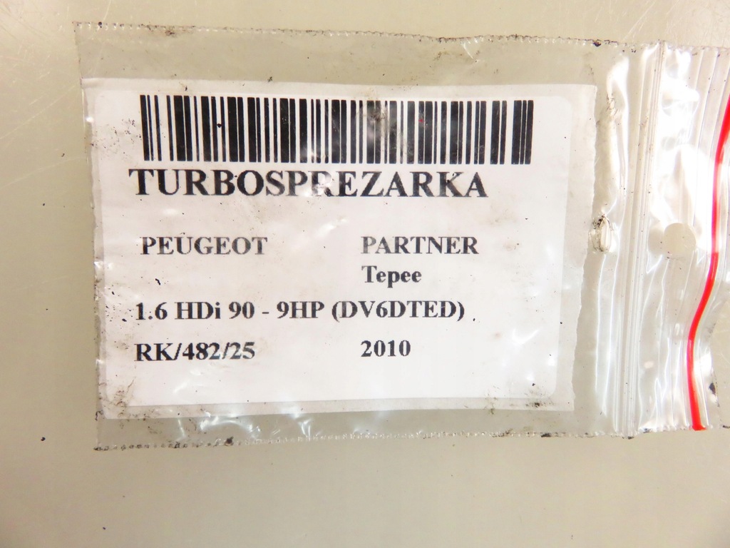 фото №10, Турбонагнітач peugeot partner 1.6 e-hdi 9673283680 9hp dv6dted
